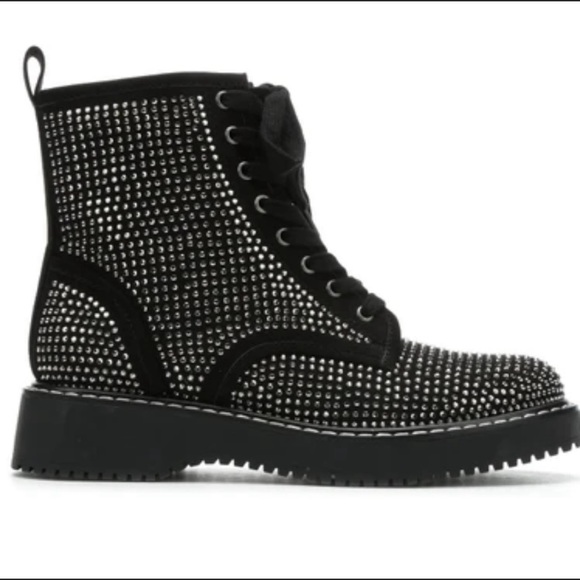 Madden Girl Shoes - Nwot Madden Girl Kurrt rhinestone Combat Boots 7